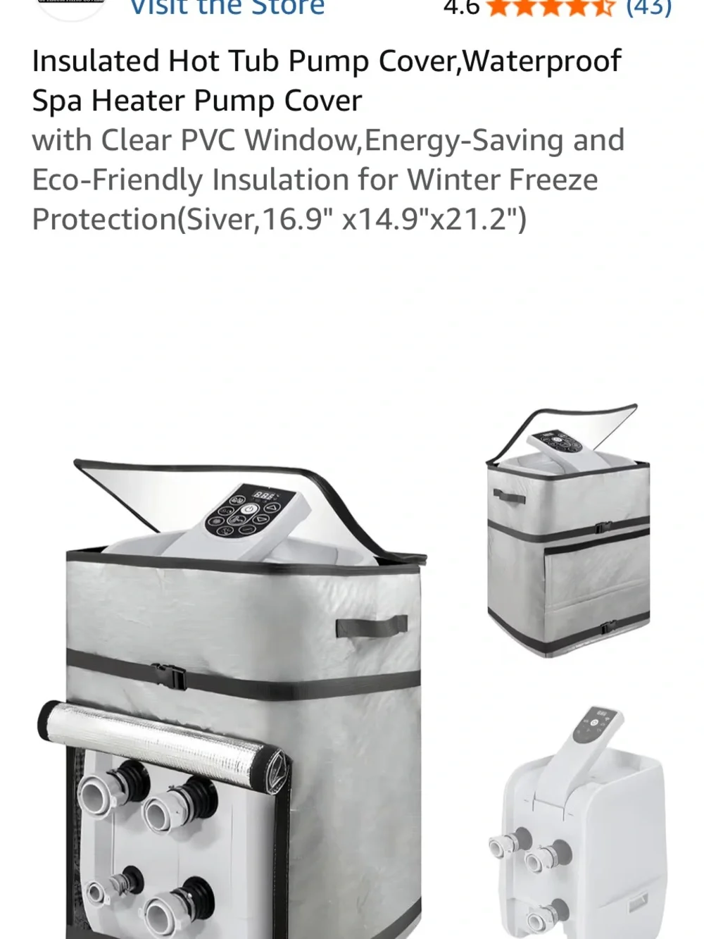 5B: Silver Outdoor Storage Cube- Spa Pump Cover- Weatherproof